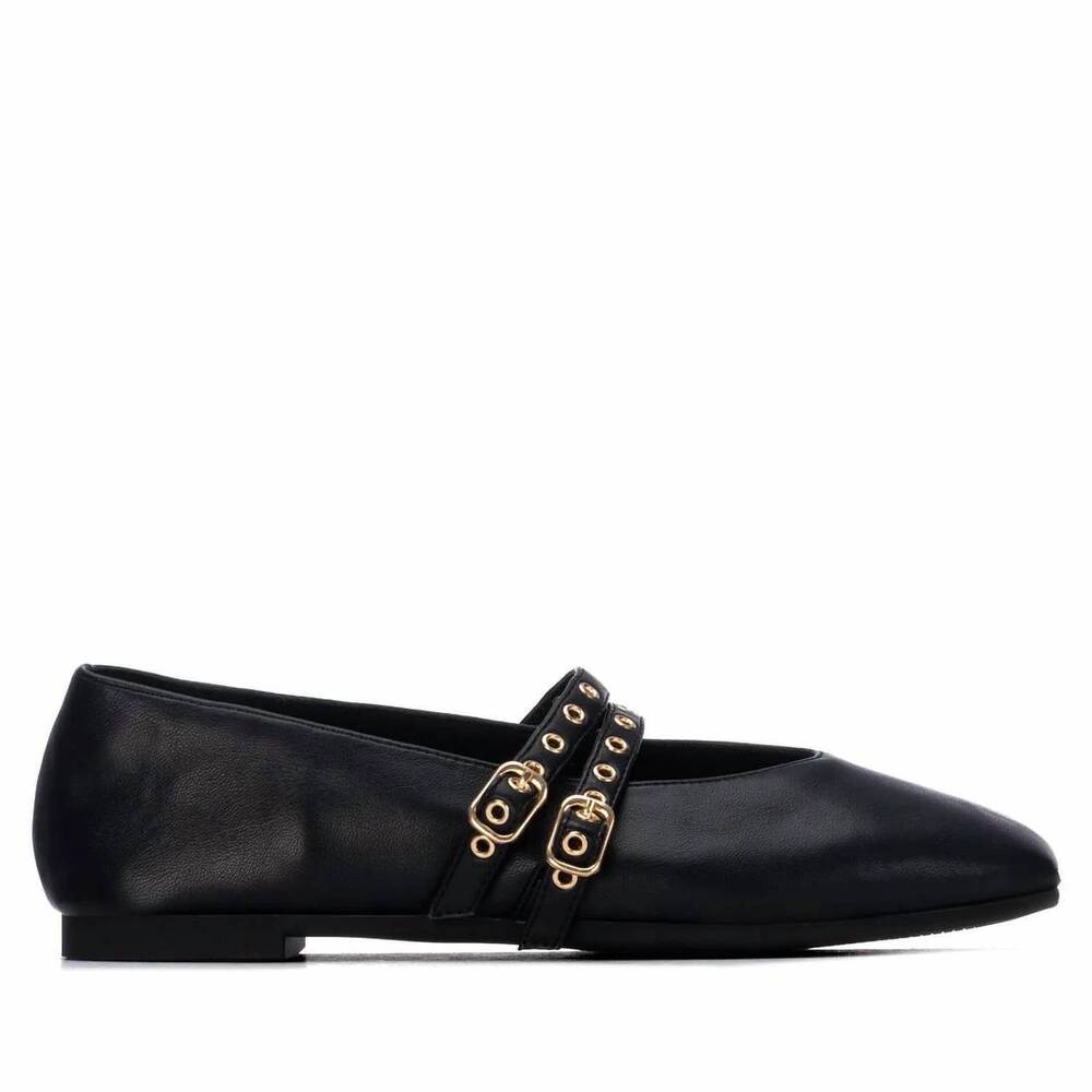 NEW XTI women's casual ballet flat shoes in black